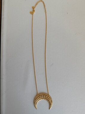 Delicate Gold Crescent Moon Necklace for Women